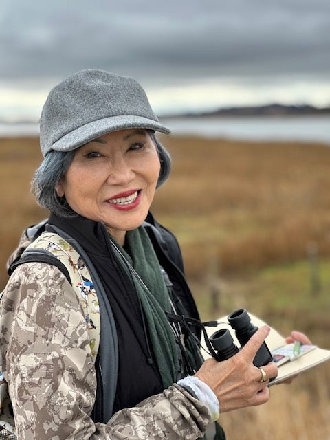 Amy Tan at the river